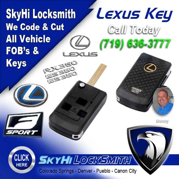 Lexus Keys and FOB Call (719) 636-3777
