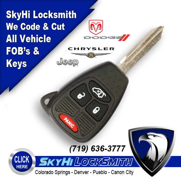 Dodge Car Key, Door Lock, Hatch Release