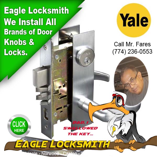 Yale Locks Call Eagle Locksmith (Fares) 774-236-0553