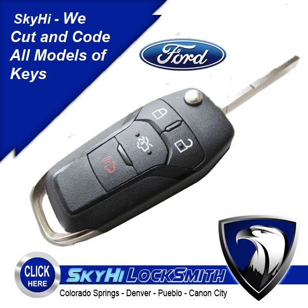 Ford Flip Key Remote Door Lock Trunk Release