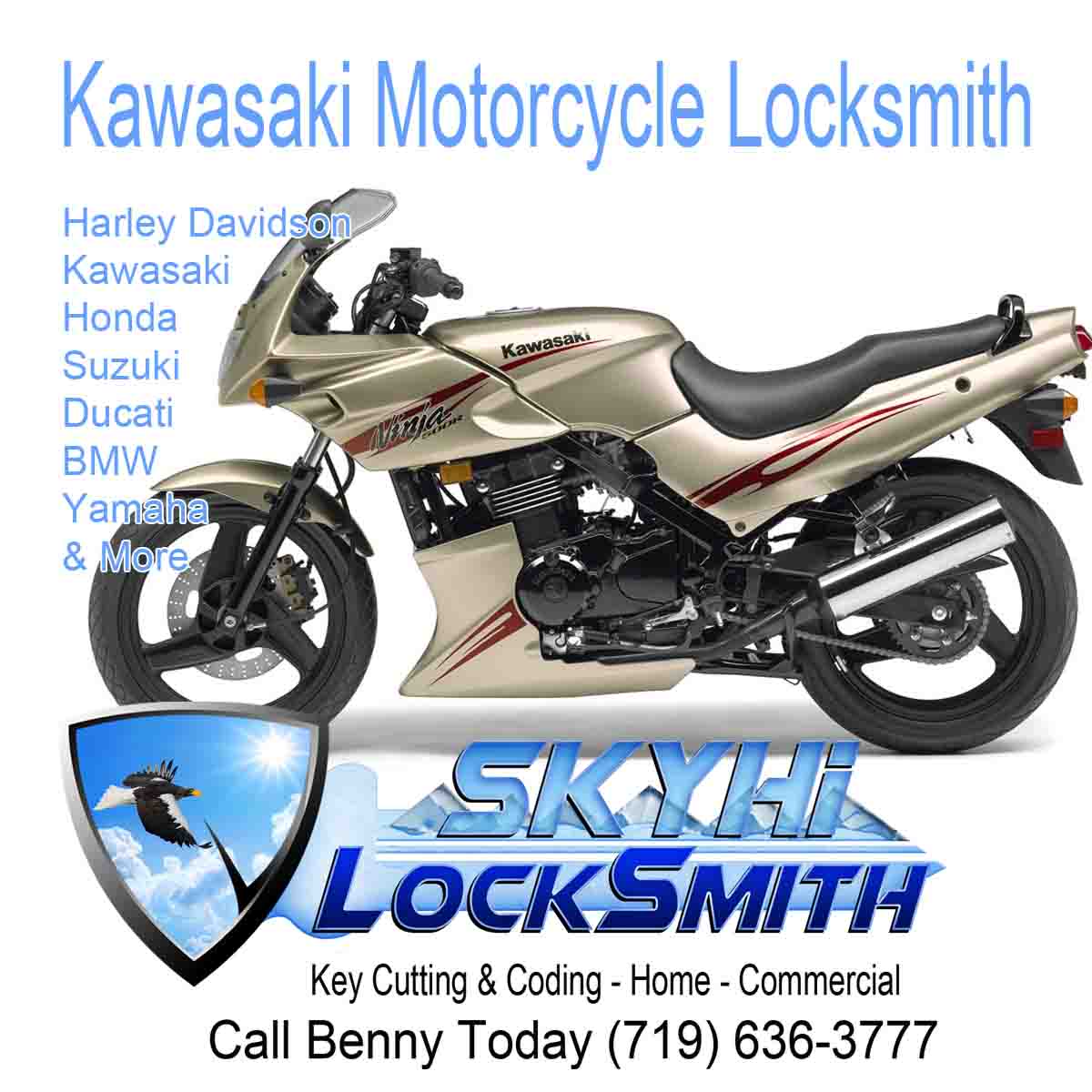 Kawasaki Key Locksmith Near Me – Call Benny (719) 636-3777