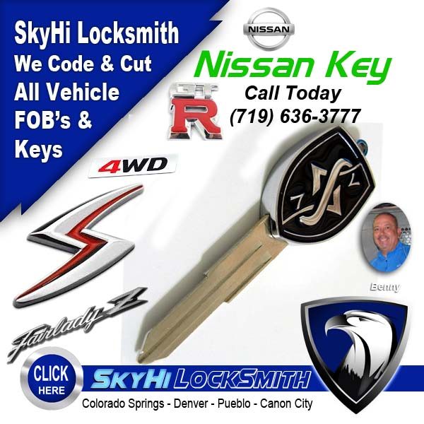 Nissan Key Locksmith SkyHi Colorado Springs 719-636-3777