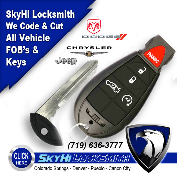 Dodge FOB Remote, Door Lock, Trunk Release, Engine Start