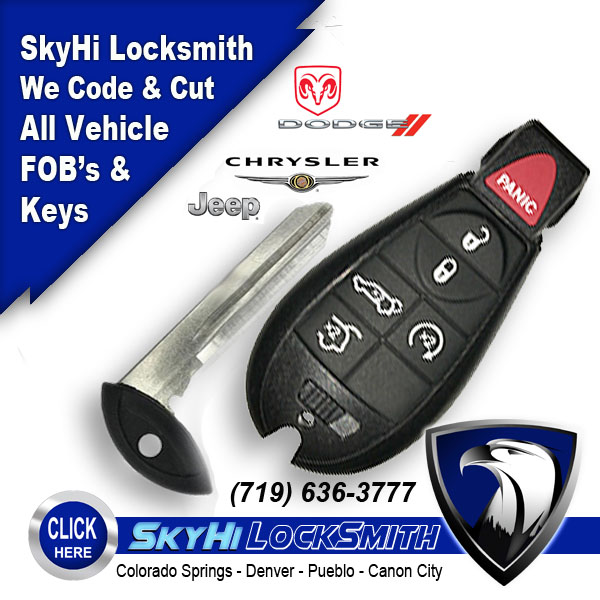 Dodge FOB Remote, Door Lock, Hatch Release, Engine Start