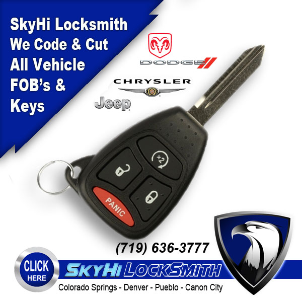 Dodge Key FOB, Door Lock, Engine Start