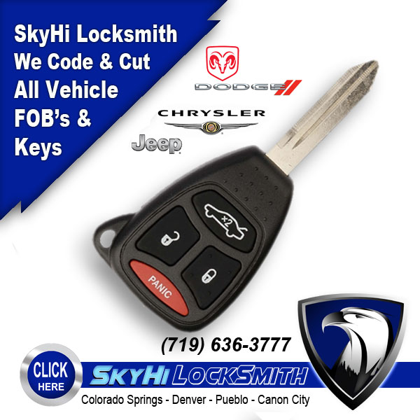 Dodge Remote Key, Door Lock, Trunk Release