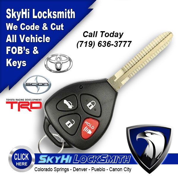 Toyota Key Door Lock Hatch Release